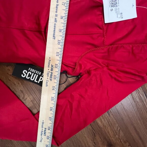 Forever 21 Red Contour Sculpt Long Sleeve Bustier Bodysuit Small - Picture 6 of 10
